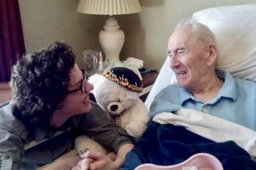 Amanda Achtman with her grandfather