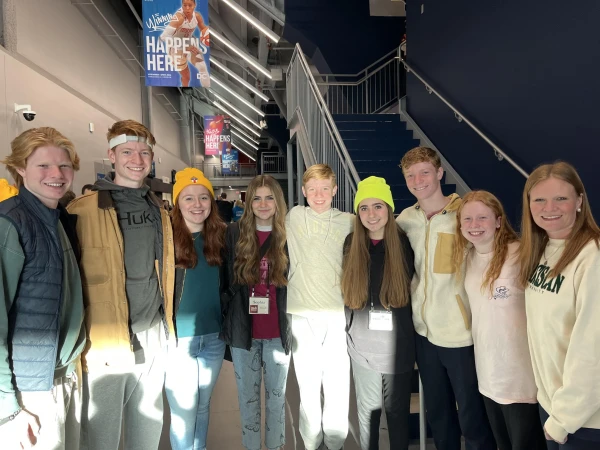 Two young men from Maryland (two on the left) and other kids from Nebraska attend Life Fest 2023. Peter Pinedo